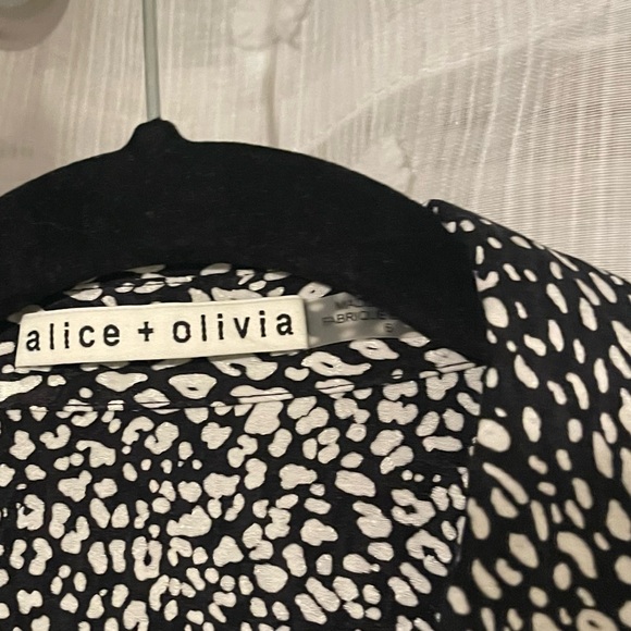 Alice and Olivia Jodie Collared Tie-Waist Shirt Dress Size 6 - Picture 7 of 8